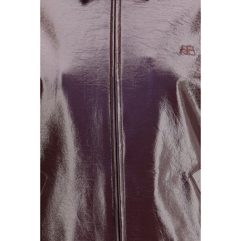 Courrèges Bordeaux Baumwoll-Bomberjacke