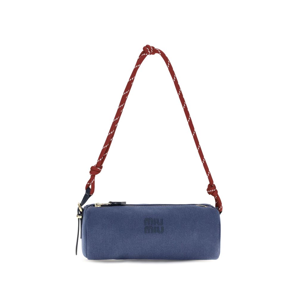 Miu Miu Blaue Geldbörse aus Baumwolle