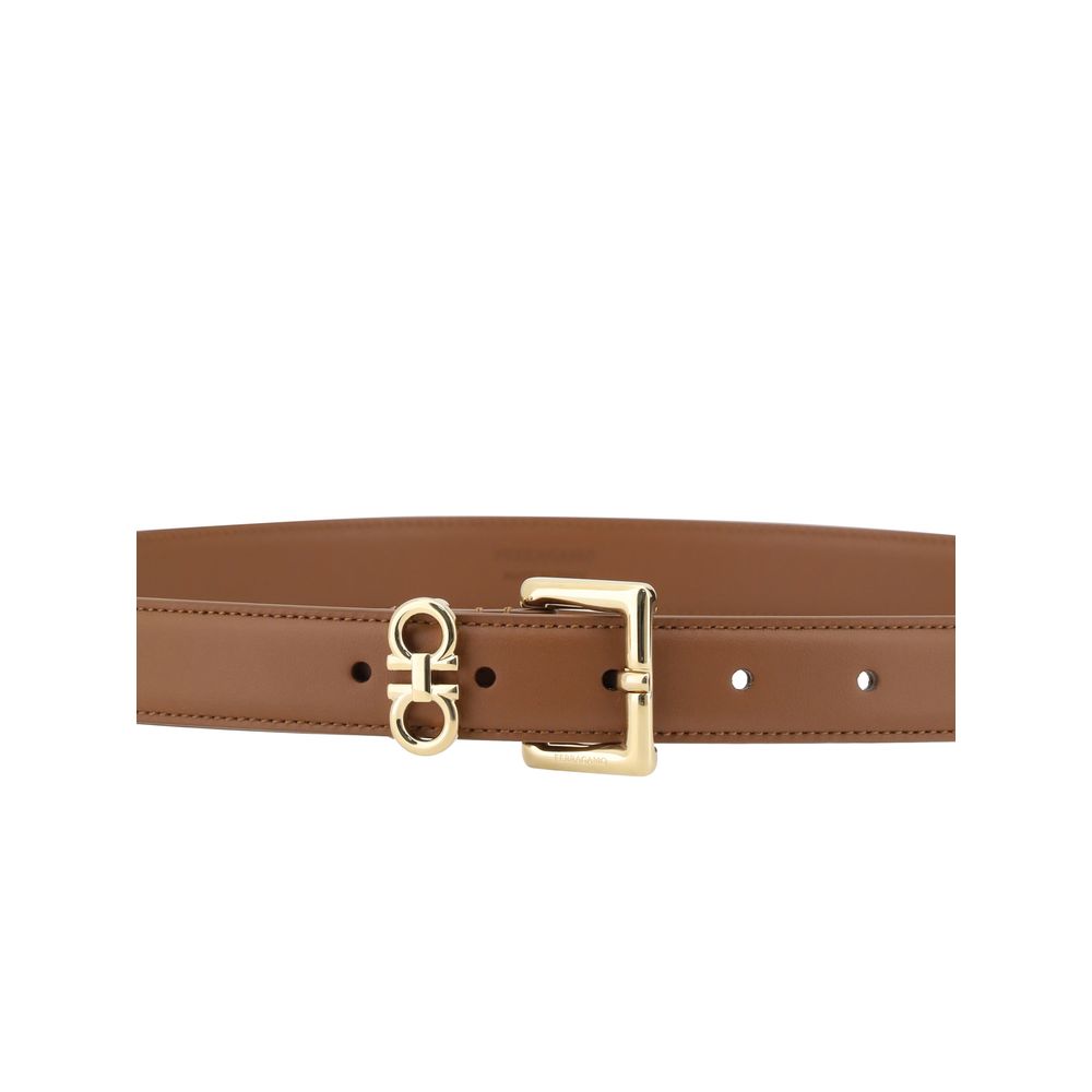 Ferragamo Brauner Kalbsleder Bos Taurus Regular Gürtel