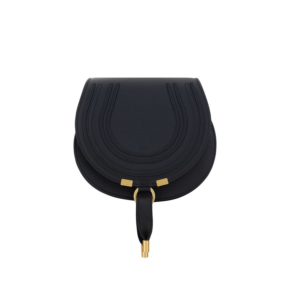 Chloé Schwarze Bos Taurus Kalbsleder Schultertasche