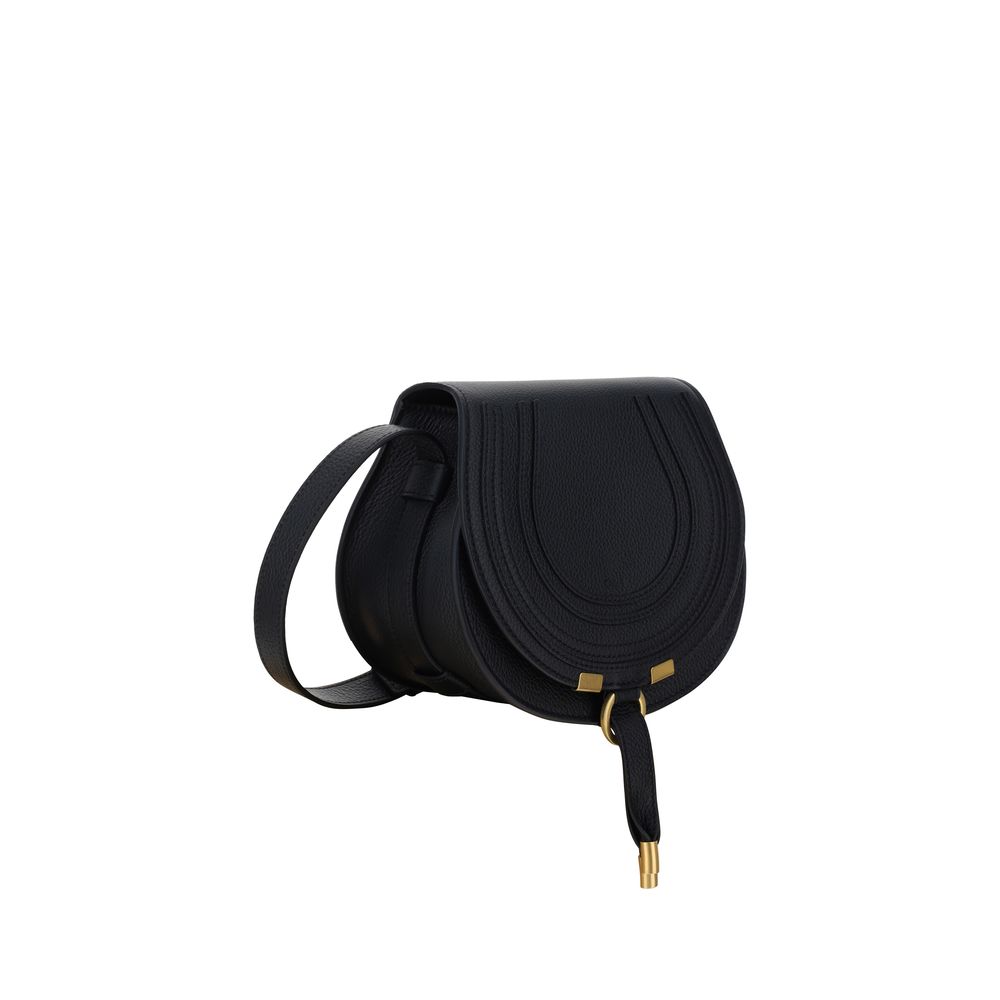 Chloé Schwarze Bos Taurus Kalbsleder Schultertasche