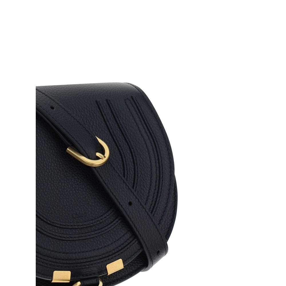 Chloé Schwarze Bos Taurus Kalbsleder Schultertasche