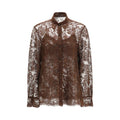 Ermanno Scervino Hemd mit braunem Polyester-Muster