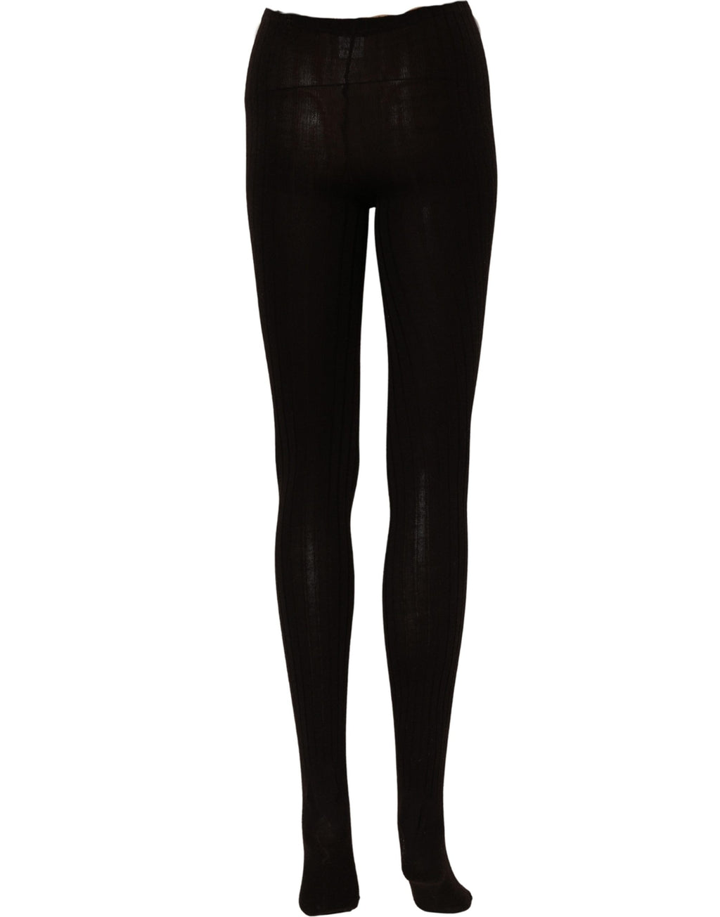 Dolce & Gabbana Schwarze Wollstrumpfhose One Size Socken