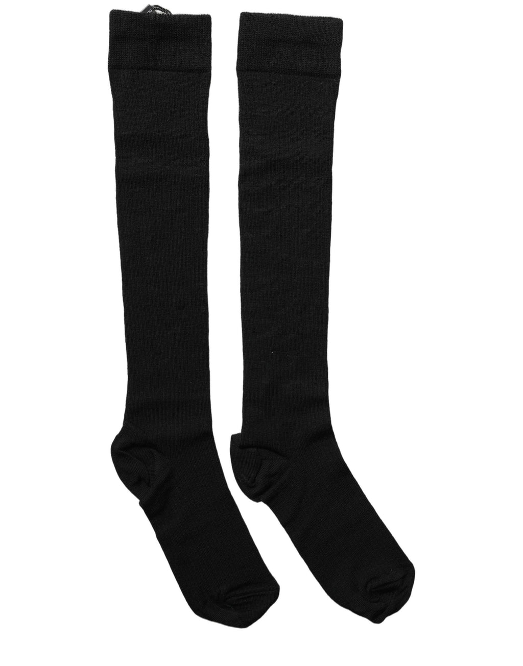 Dolce & Gabbana Schwarze Wolle stricken Kalb lange Frauen Accessoire Socken