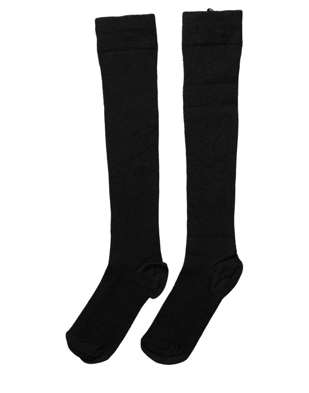 Dolce & Gabbana Schwarze Wolle stricken Kalb lange Frauen Accessoire Socken
