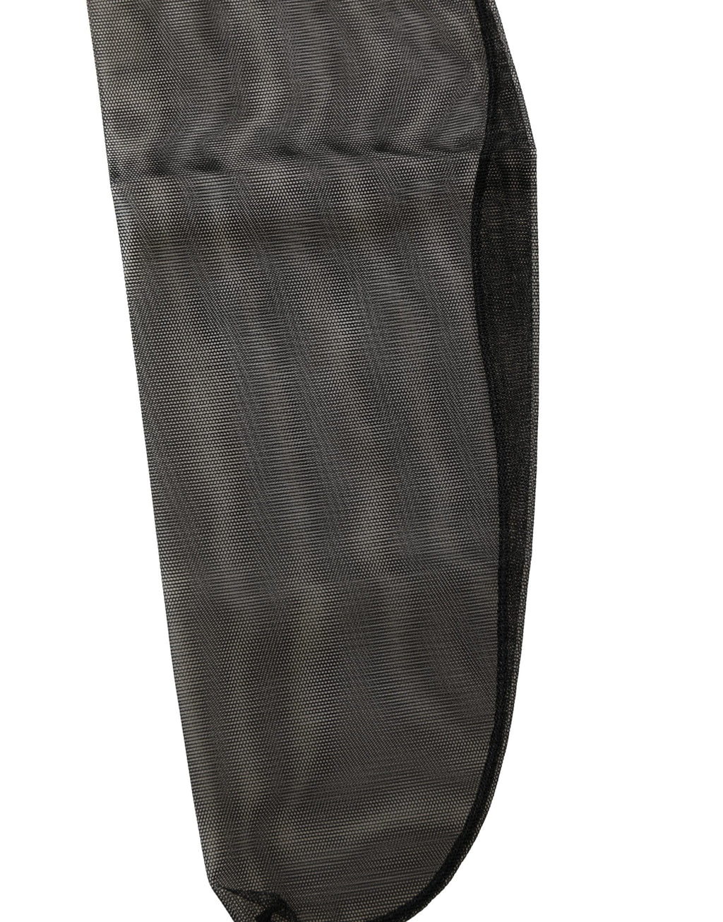 Dolce & Gabbana Schwarze Kniestrumpf-Socken aus Nylon-Mesh