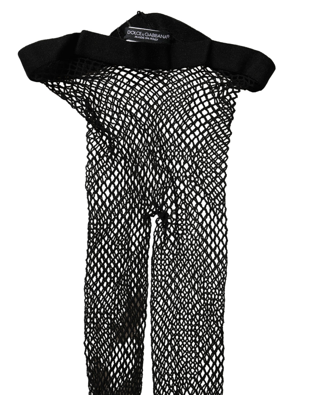 Dolce & Gabbana Schwarze Netzstrumpfhose aus Nylon
