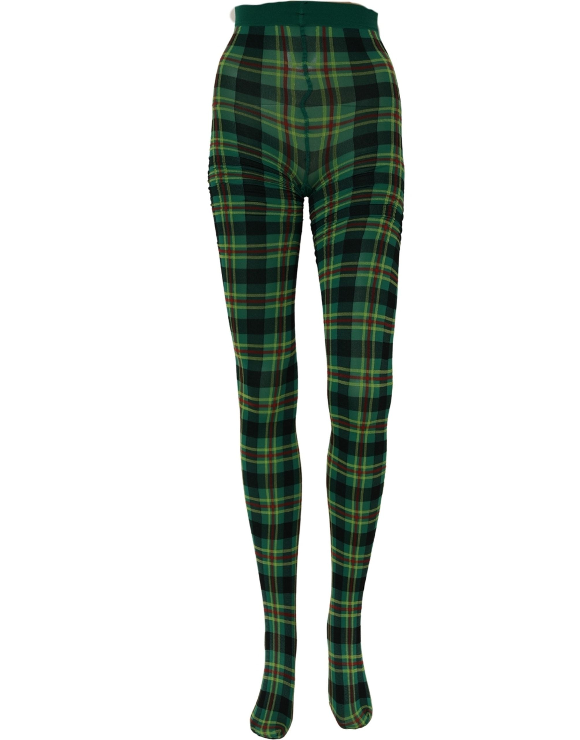 Dolce & Gabbana Mehrfarbige Karomuster-Strumpfhose