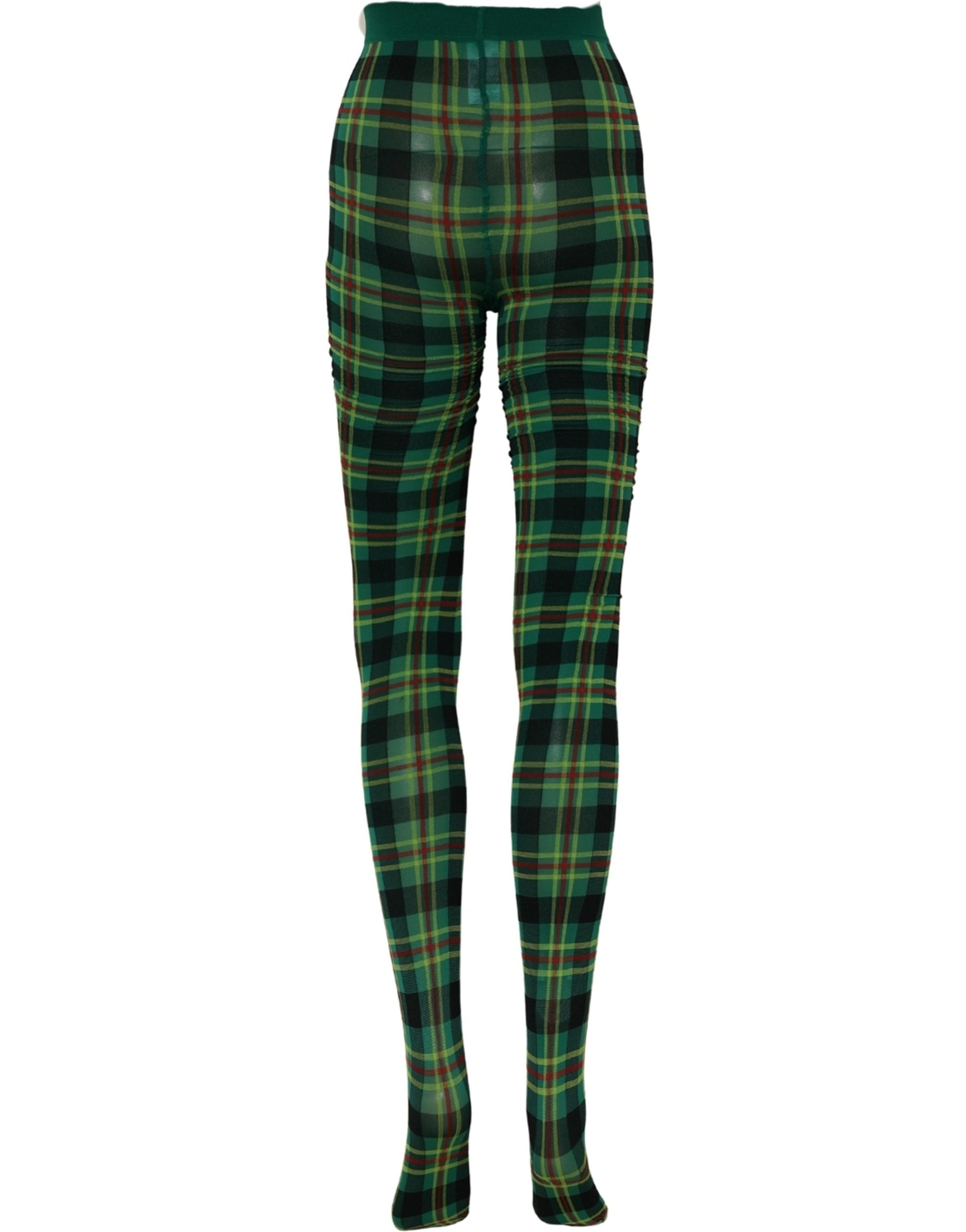 Dolce & Gabbana Mehrfarbige Karomuster-Strumpfhose