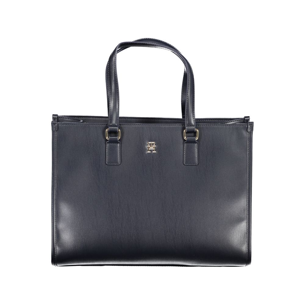 Tommy Hilfiger Blaue Damenhandtasche aus Polyurethan