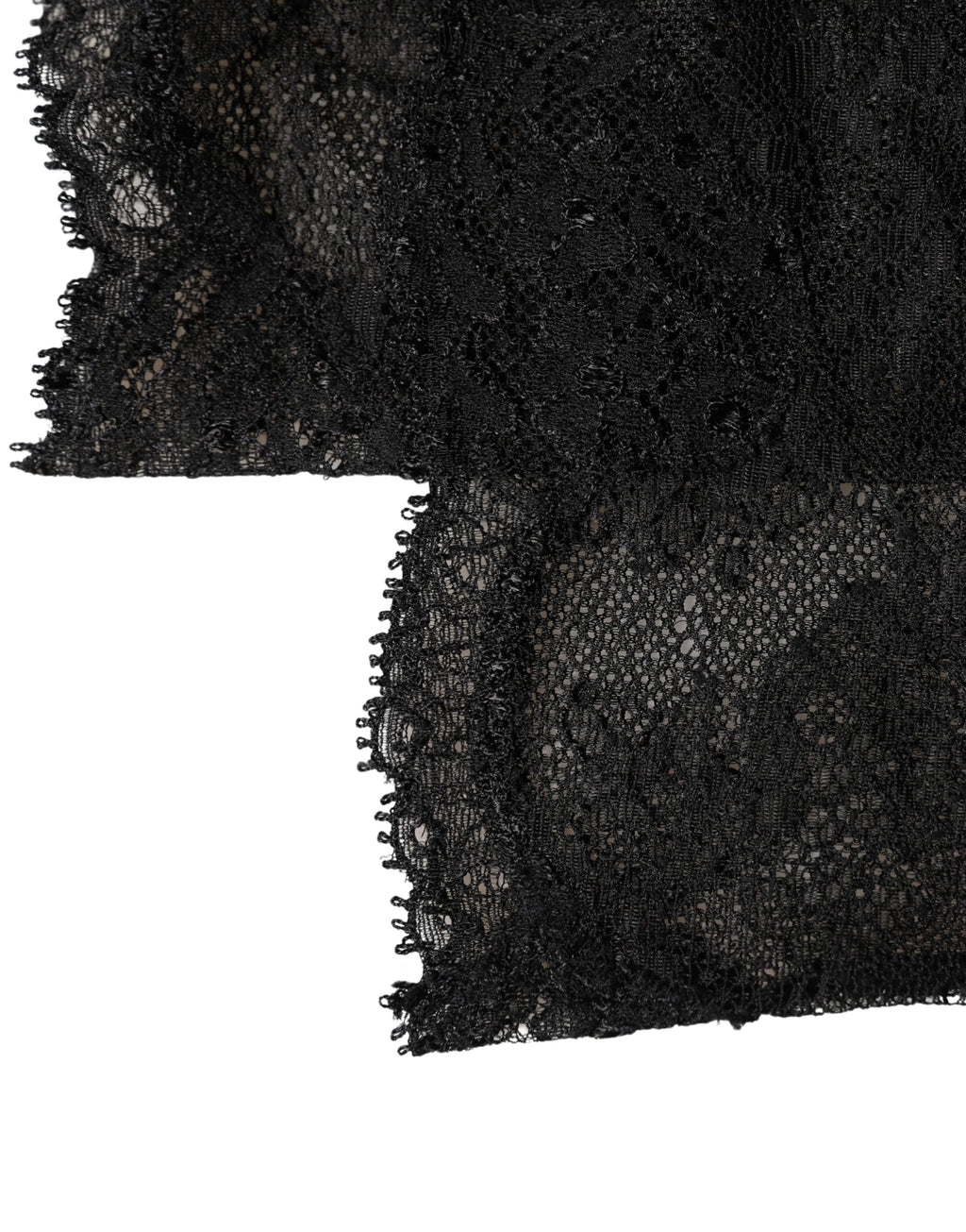Dolce & Gabbana Schwarze Kniestrümpfe aus Nylon-Stretch mit floraler Spitze