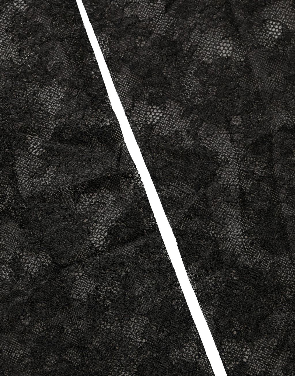 Dolce & Gabbana Schwarze Kniestrümpfe aus Nylon-Stretch mit floraler Spitze