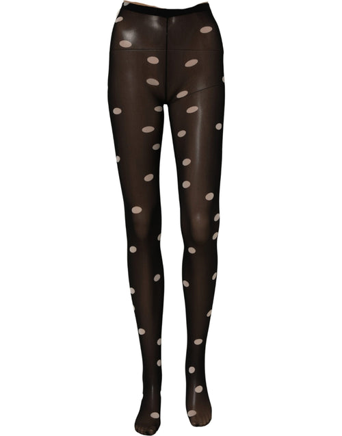 Dolce & Gabbana Schwarze Polka Dot Strumpfhose Socken Strumpfhose