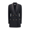 Versace Schwarzer Oves Aries Wollblazer