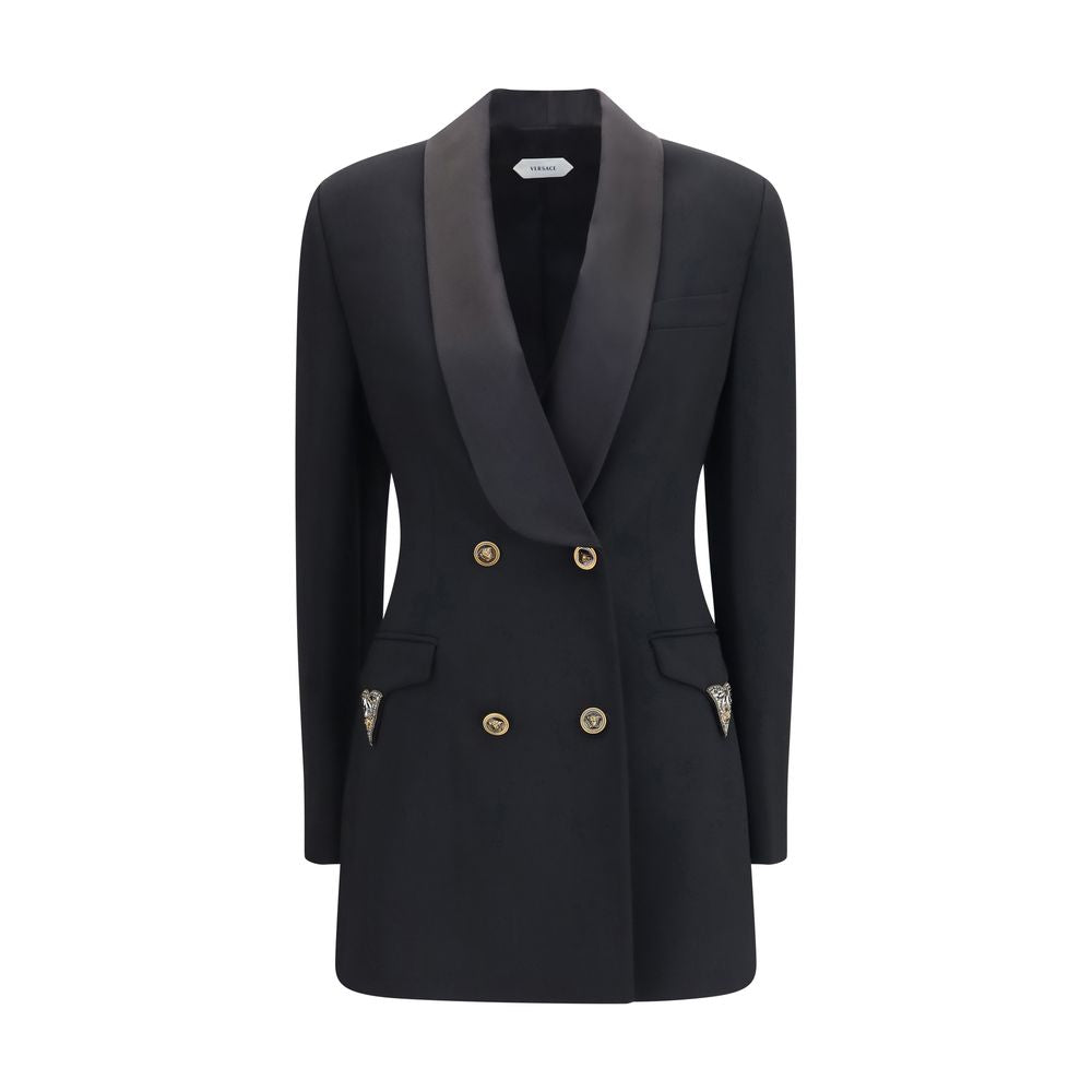 Versace Schwarzer Oves Aries Wollblazer