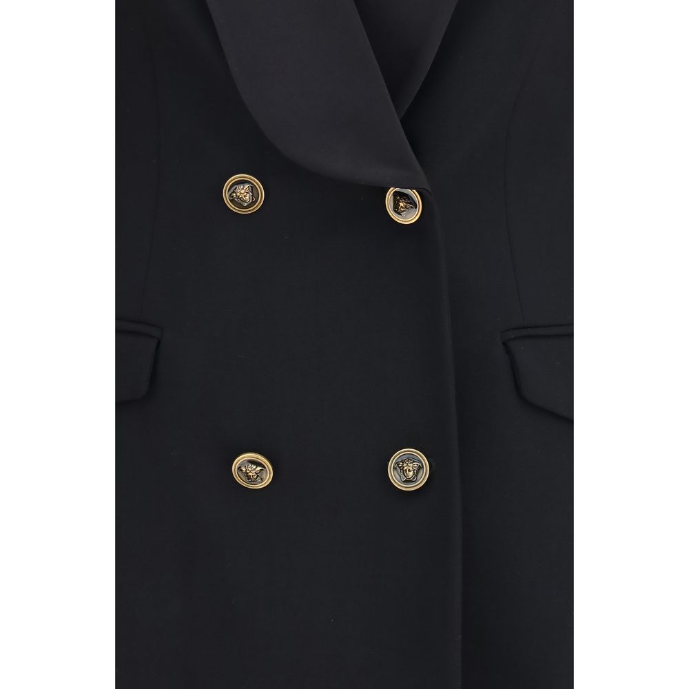 Versace Schwarzer Oves Aries Wollblazer