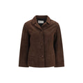 Tory Burch Braune Ziegenlederjacke