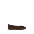 Prada Braune Kalbsleder-Ballerinas Bos Taurus