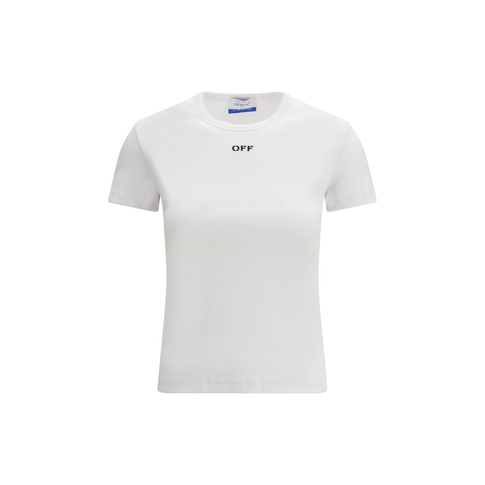 Off-White Weißes Baumwoll-T-Shirt