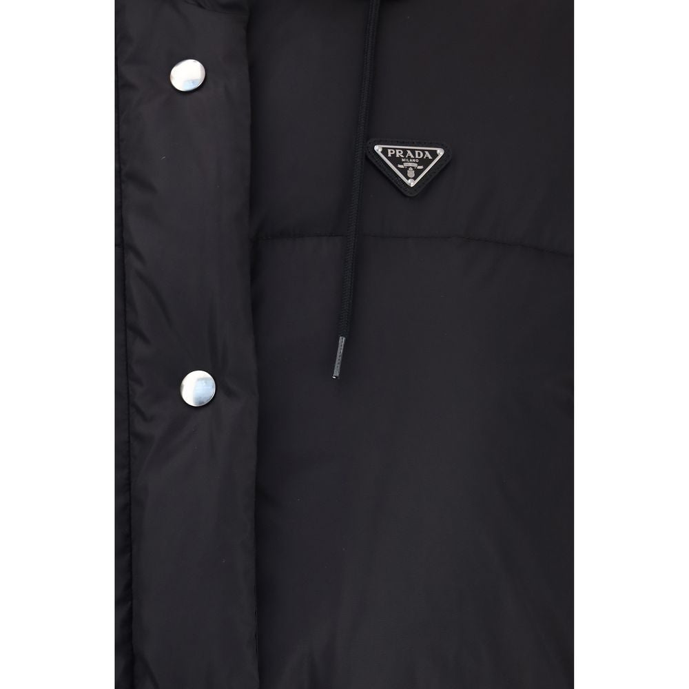 Prada Schwarzer Daunenparka aus Gänsedaunen