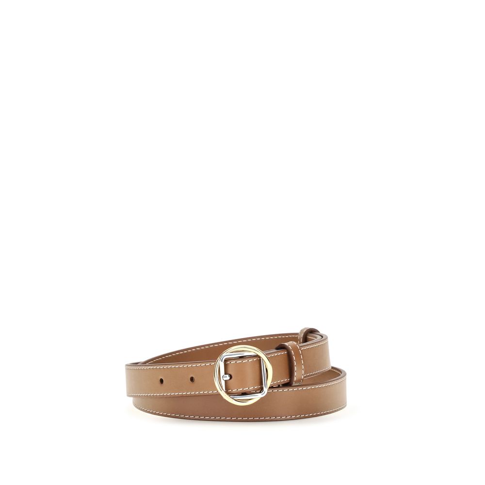 Jacquemus Beige Calf Leather Bos Taurus Thin Belt
