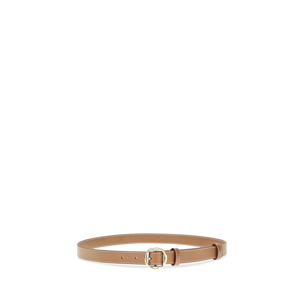 Jacquemus Beige Calf Leather Bos Taurus Thin Belt