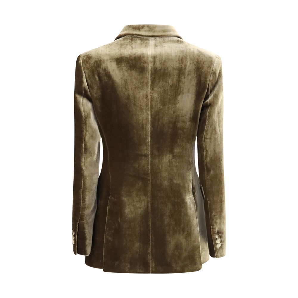 P.A.R.O.S.H. Brauner Viskose-Blazer