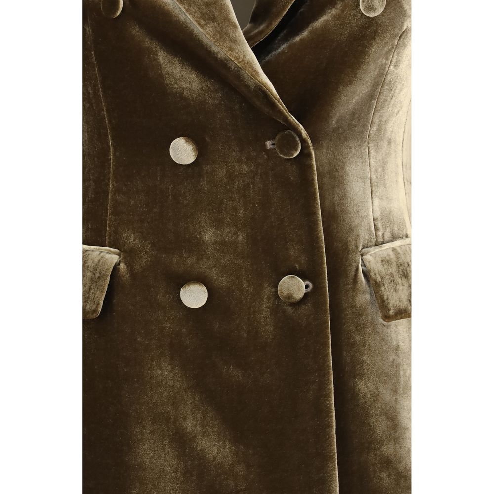 P.A.R.O.S.H. Brauner Viskose-Blazer
