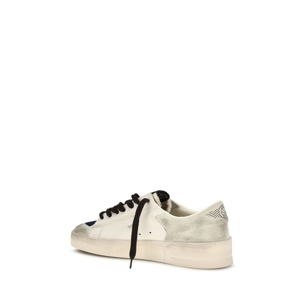 Golden Goose Graue Bos Taurus Kalbsleder Low-Top-Sneaker