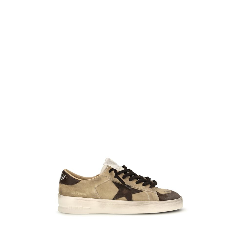 Golden Goose Beige Calf Leather Bos Taurus Sneakers