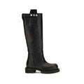 Rick Owens Schwarze Regen-Stiefel aus Kalbsleder Bos Taurus