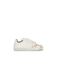 Maison Margiela Weiße Low-Top-Sneaker aus Kalbsleder Bos Taurus