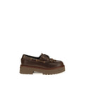 PINKO Braune Bos Taurus Kalbsleder Plateaulofers