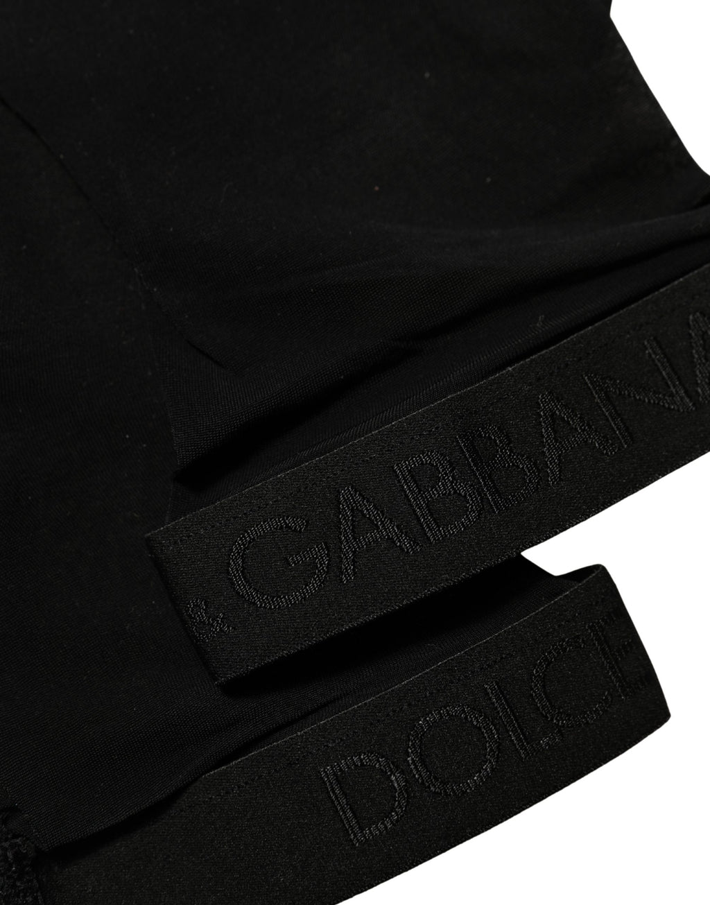 Dolce & Gabbana Schwarze Kniestrumpfhose aus Nylon mit Logo für Damen