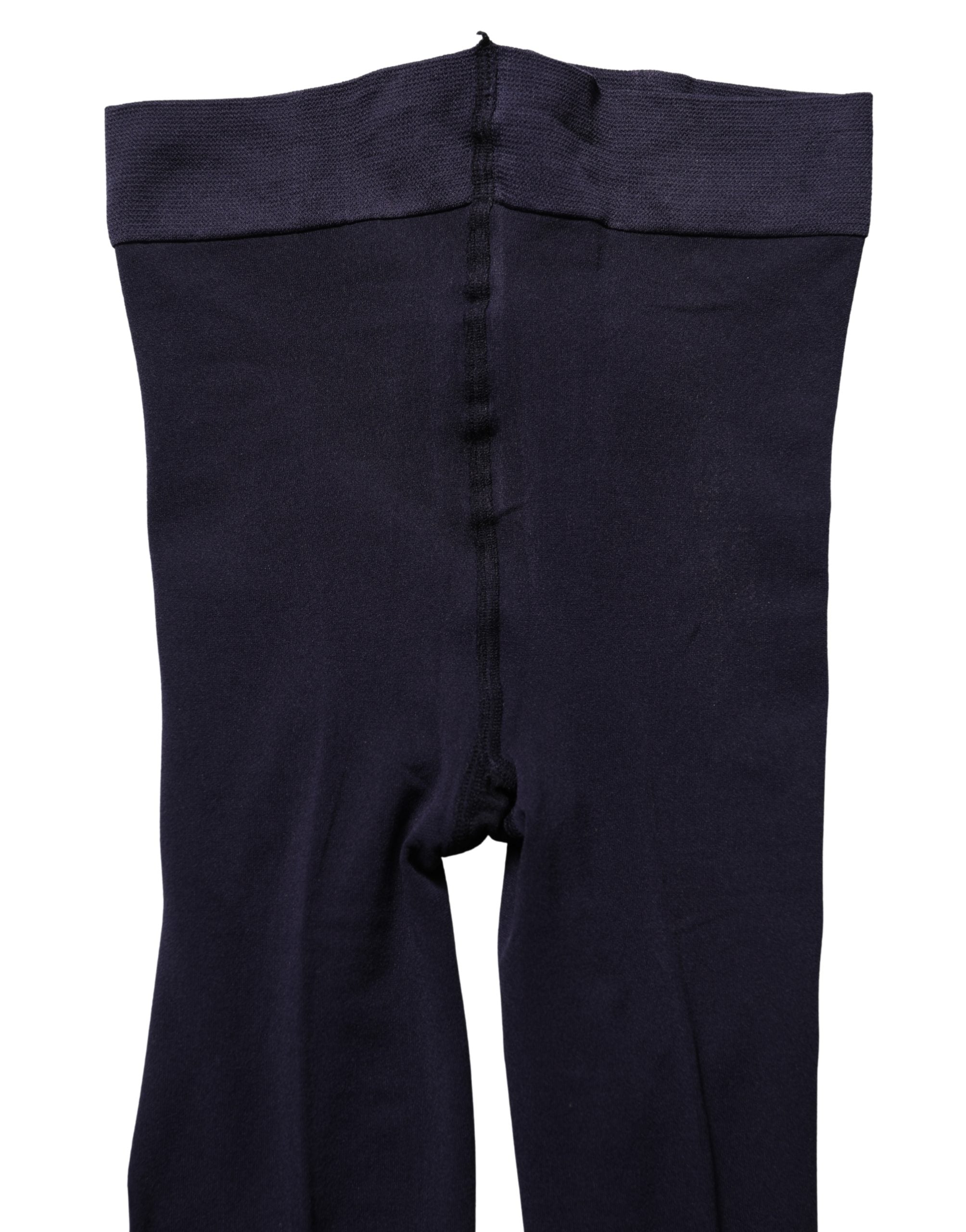 Dolce & Gabbana Dunkelblaue Nylon Netzstrümpfe Söckchen