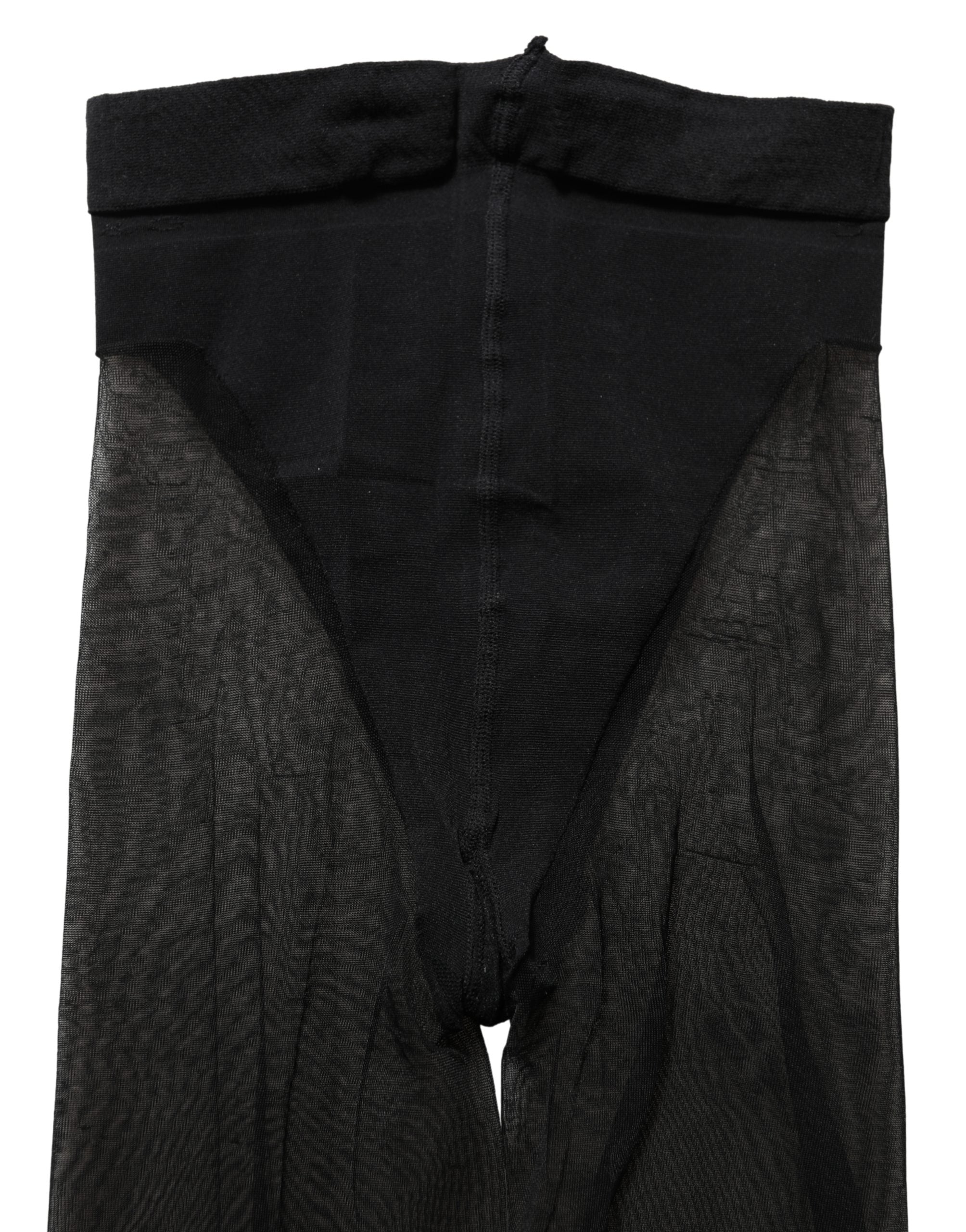 Dolce & Gabbana Schwarze Nylon-Feinstrumpfhose Söckchen