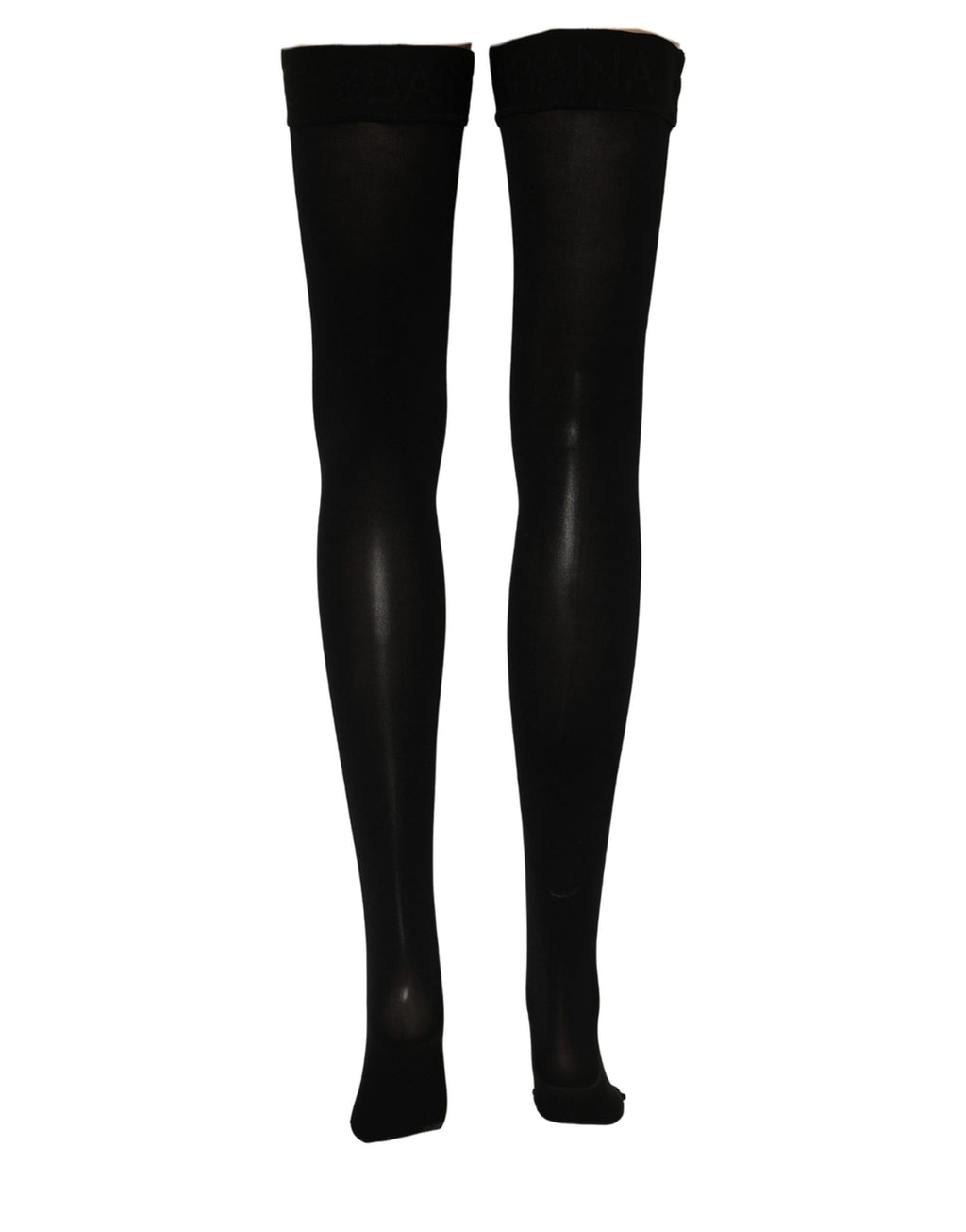 Dolce & Gabbana Schwarze Kniestrümpfe aus 100 % Nylon