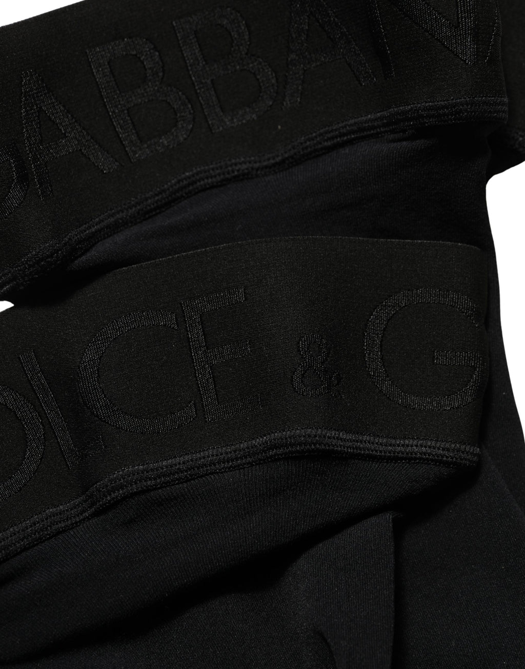 Dolce & Gabbana Schwarze Kniestrümpfe aus 100 % Nylon