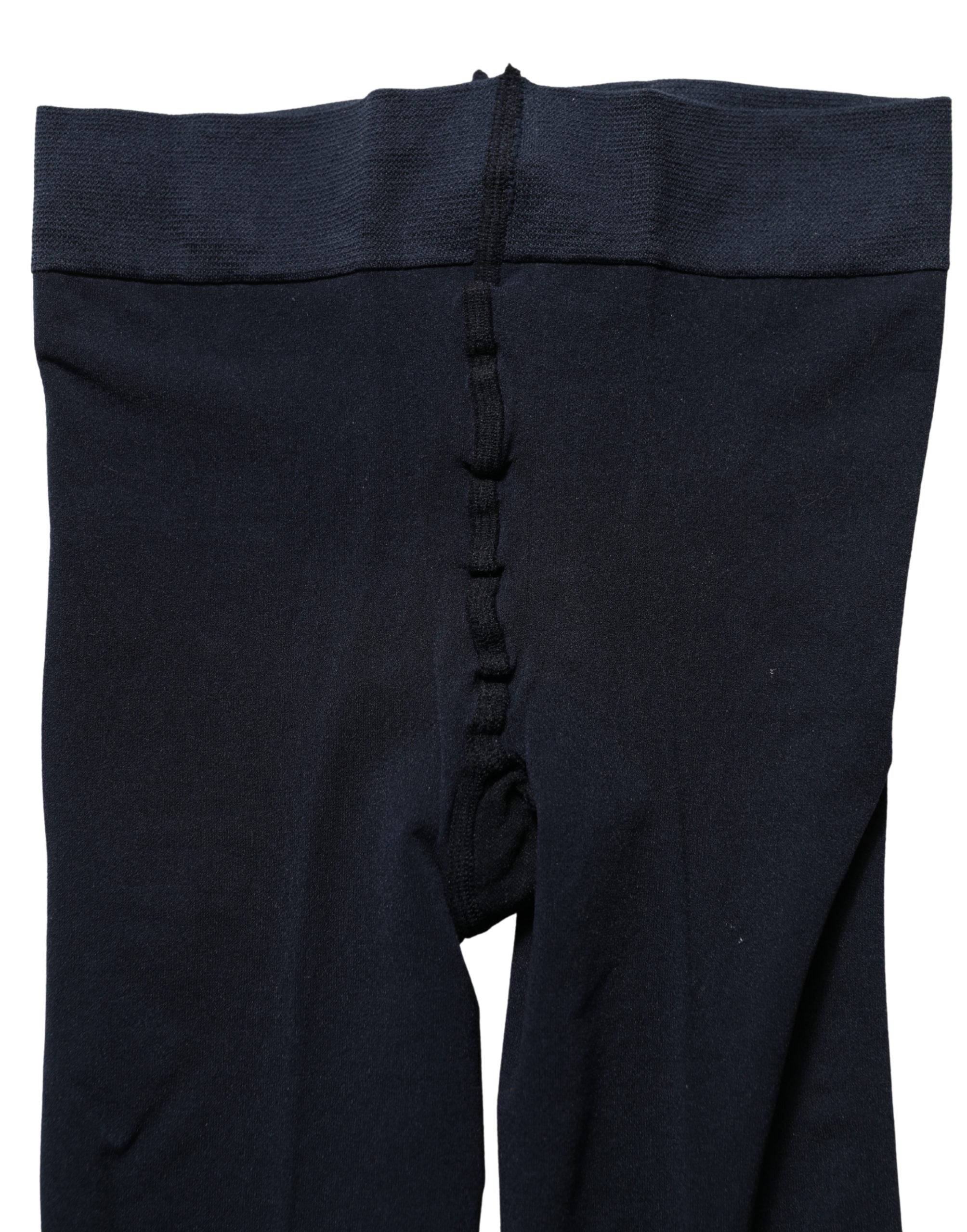 Dolce & Gabbana Dunkelblaue Nylon-Feinstrumpfhose Söckchen