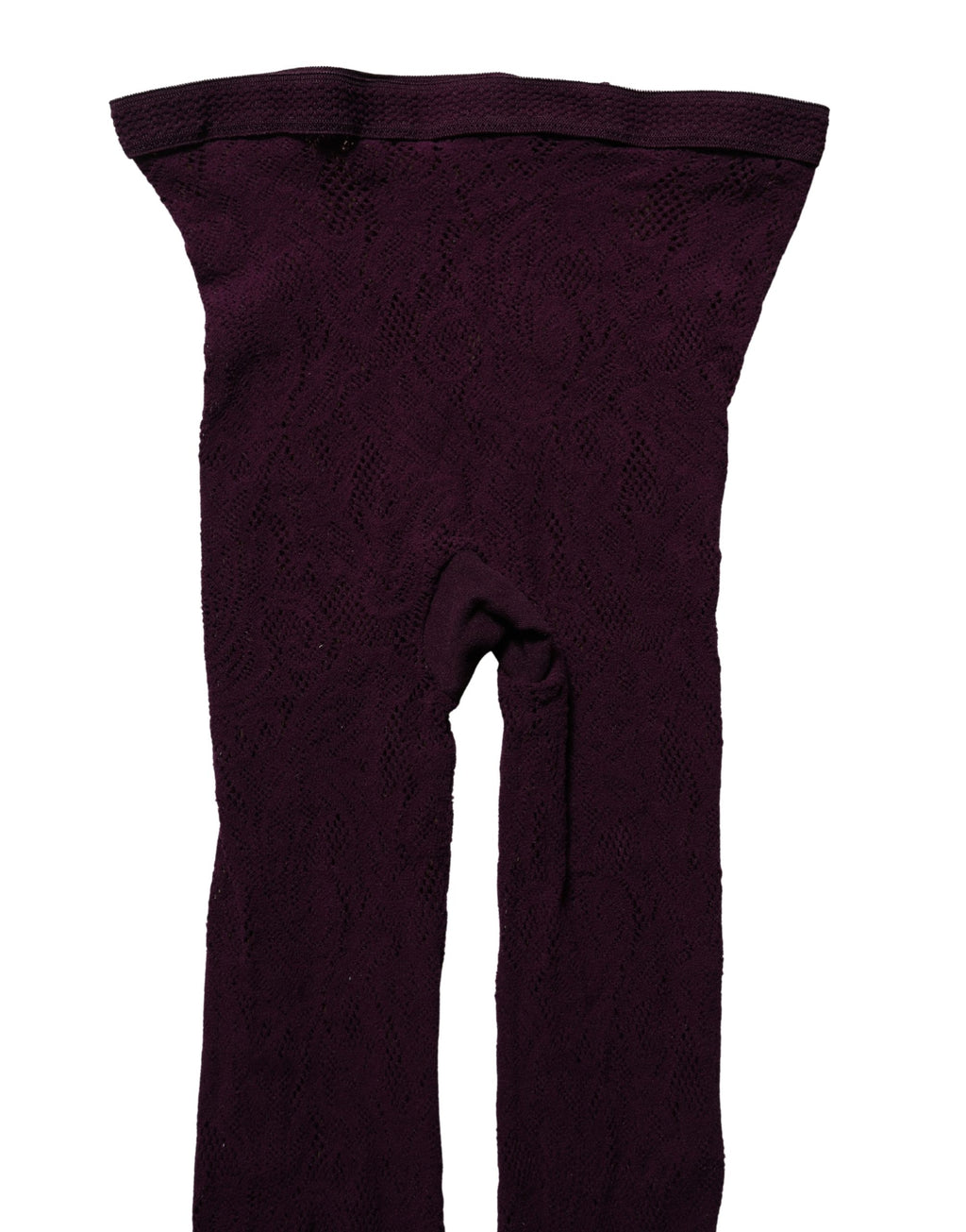 Dries Van Noten Violette Fischgrätenstrumpfhose mit Blumenmuster