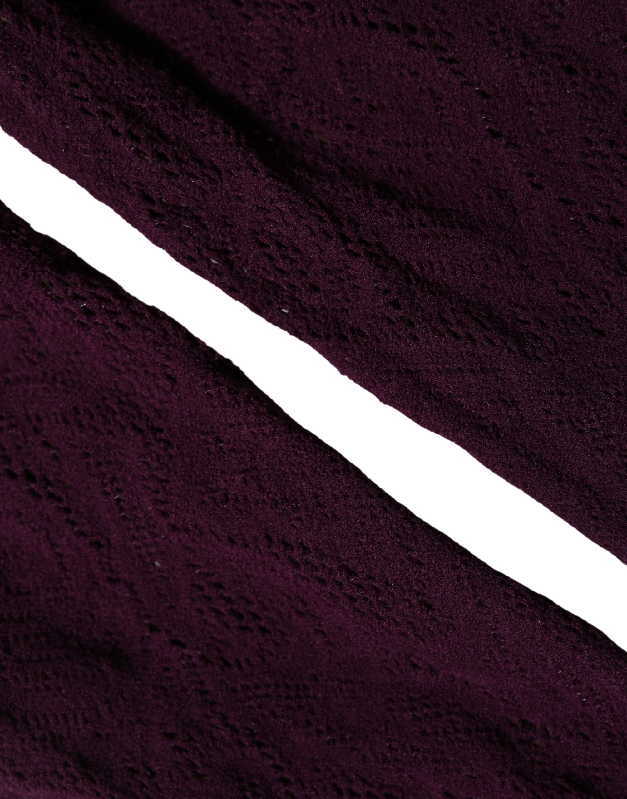Dries Van Noten Violette Fischgrätenstrumpfhose mit Blumenmuster