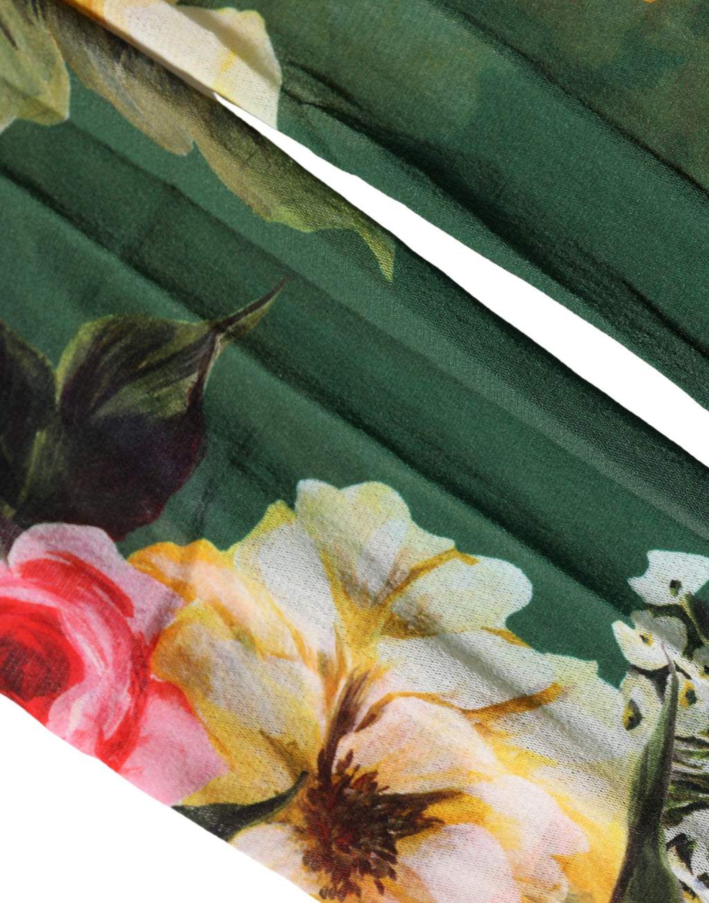 Dolce & Gabbana Rote Netzstrumpfhose mit Blumenmuster