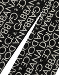 Dolce & Gabbana Strumpfhose mit durchgehendem Schwarz-Weiß-Druck, Stretch