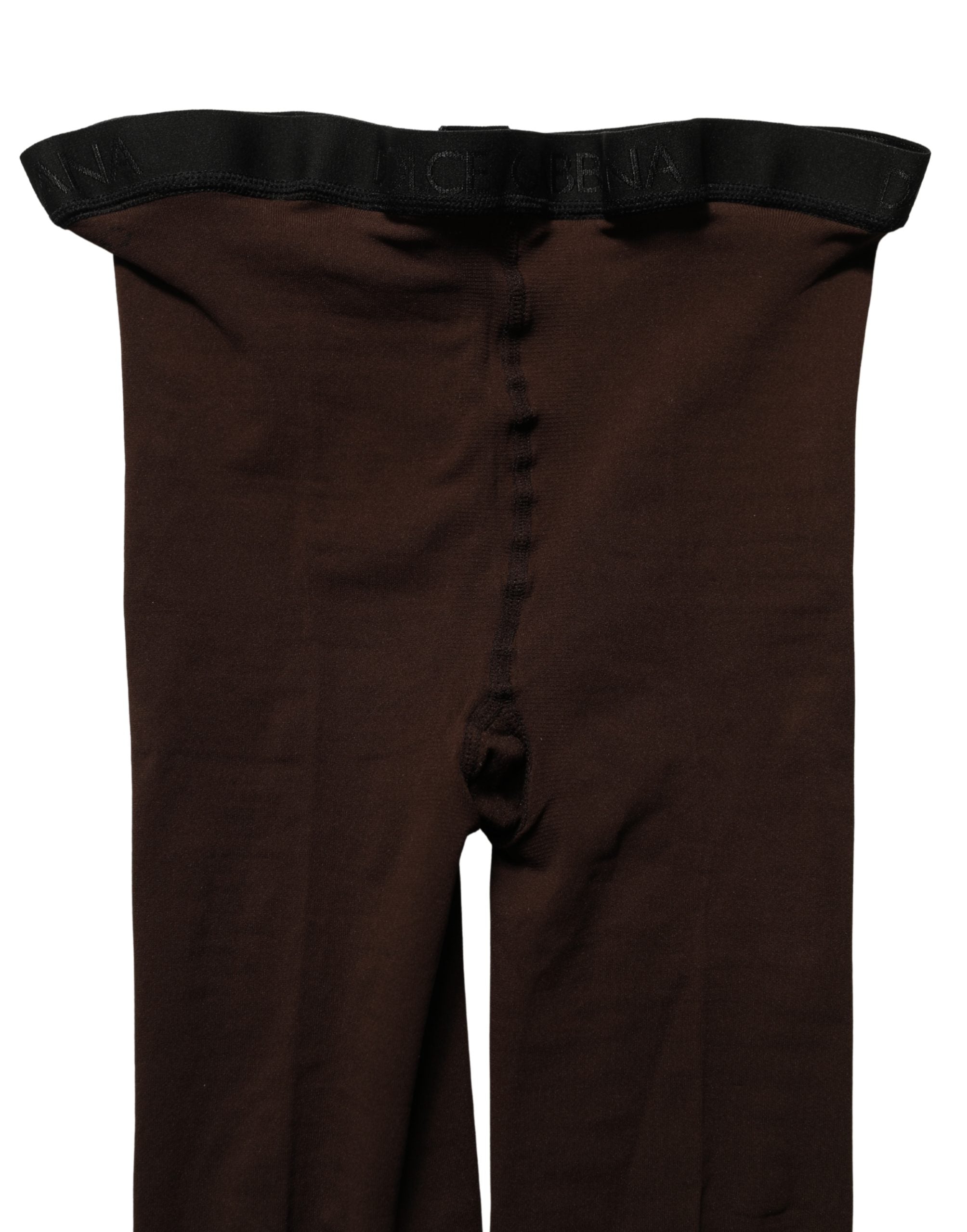 Dolce & Gabbana Braune Nylonstrumpfhose Söckchen