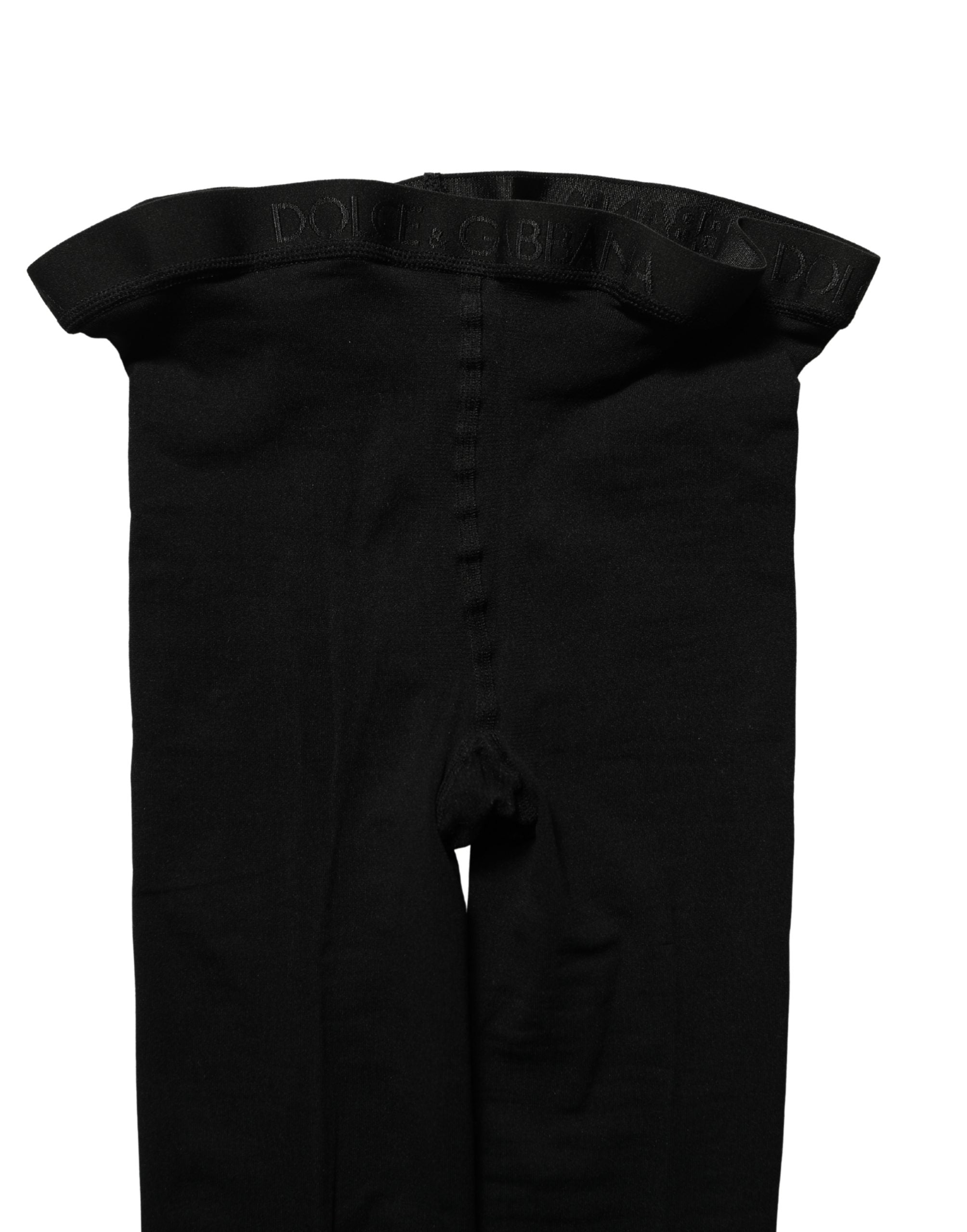 Dolce & Gabbana Schwarze Nylonstrumpfhose Söckchen