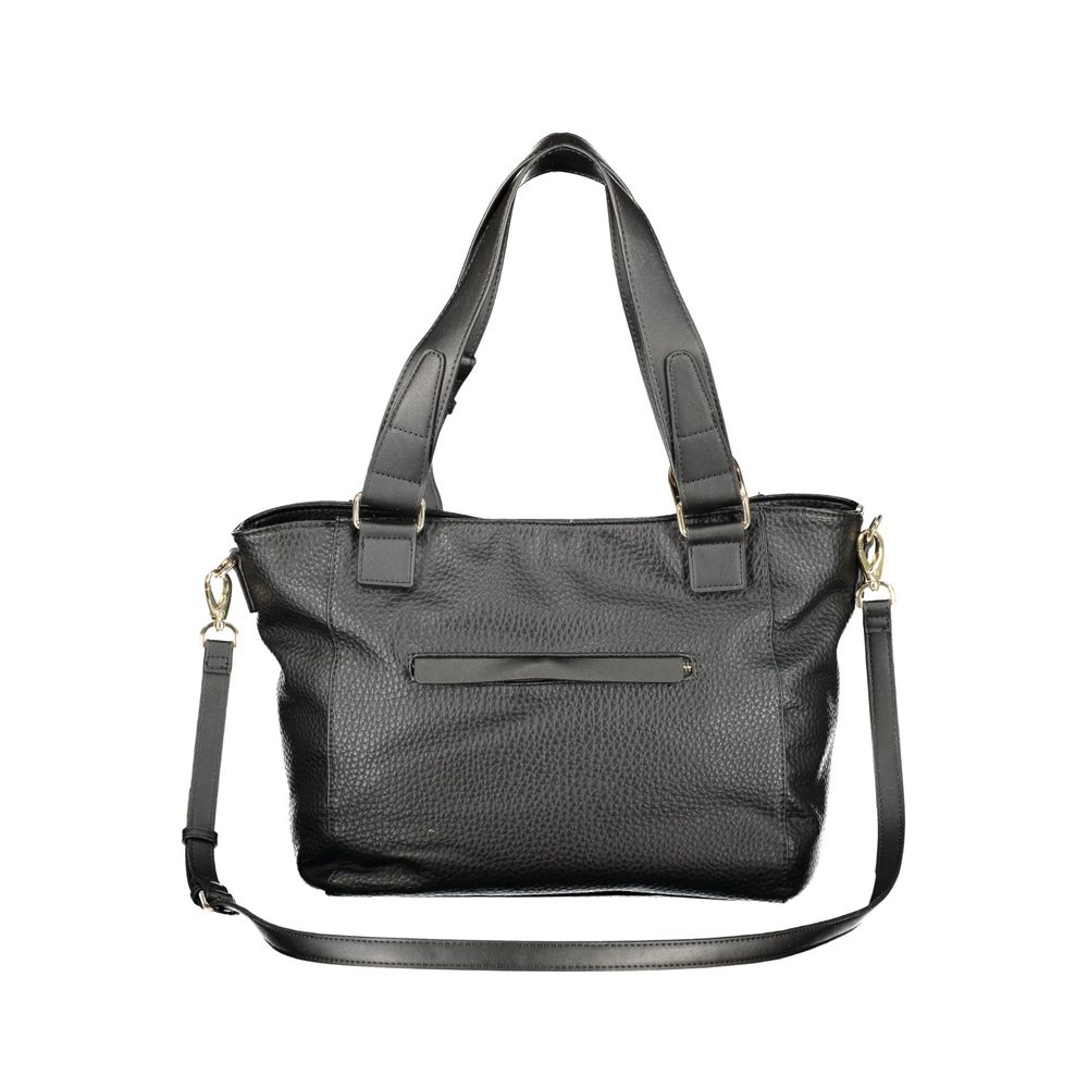 Mario Valentino Nero Polyurethane Damenhandtasche