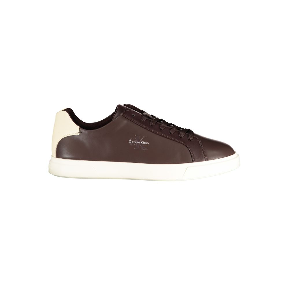 Calvin Klein Herren-Sneaker aus braunem Polyurethan