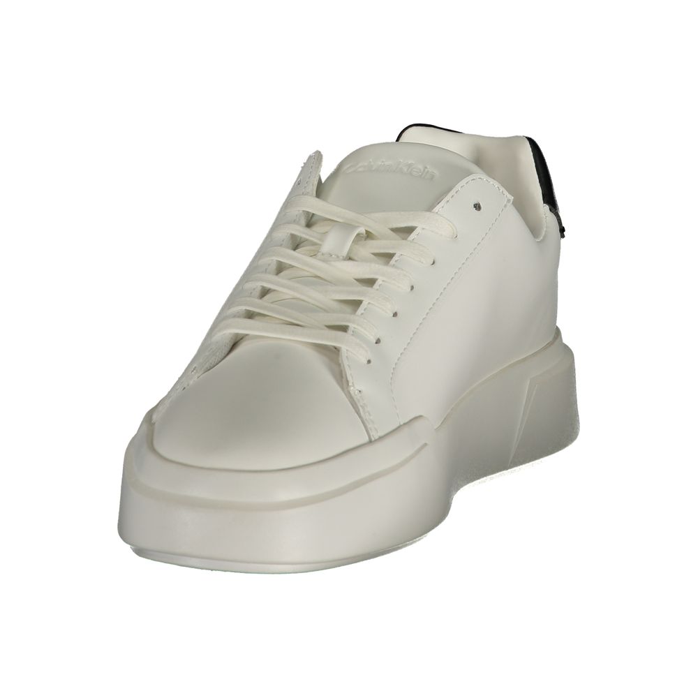 Calvin Klein Weiße Sneaker aus Polyester