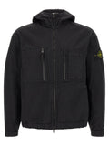 Stone Island Schwarze Baumwoll-Shell-Jacke